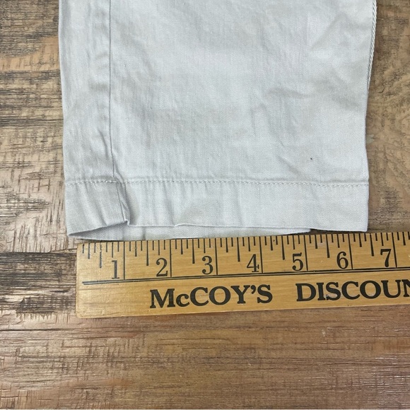 Chico's size Medium Chicos size 1 tan cargo linen cotton blend cropped pants - Picture 5 of 9